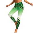 thumbnail image 2 of Vekome Green Womens Leggings Plus Size St Patricks Day High Waisted Yoga Pants Seamless Clover Lightweight Running Tights L, 2 of 8
