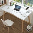 thumbnail image 6 of AQSQ Computer Desk, Nordic Style Home Office Study Desk, Student Wood Writing Table, with Ergonomic Edge, Spacious Desktop, 6 of 7