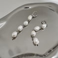 thumbnail image 4 of Pearl Earrings 14k Gold Plated Long Pearl Earrings Dangle Drop for Brides, 4 of 6