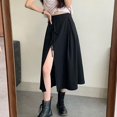 thumbnail image 2 of Women‘s Side Split Skirt Summer Irregular Drooping Feeling Slim Skirt, 2 of 5