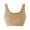 Khaki, variant on Bxsruta Women Seamless Ribbed Sports Bra Wirefree U Neck Crop Top High Support Yoga Workout Running