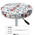 thumbnail image 4 of KLL London Landmark2 Round Bar Chair Cushion Cover 14 inch ,Bar Stool Protector with Elastic, Soft Washable, 4 of 6