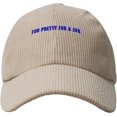thumbnail image 2 of Too Pretty for a Job. Corduroy Baseball Cap Vintage Adjustable Women's Men's Trucker Cap for Outdoor Travel, 2 of 9