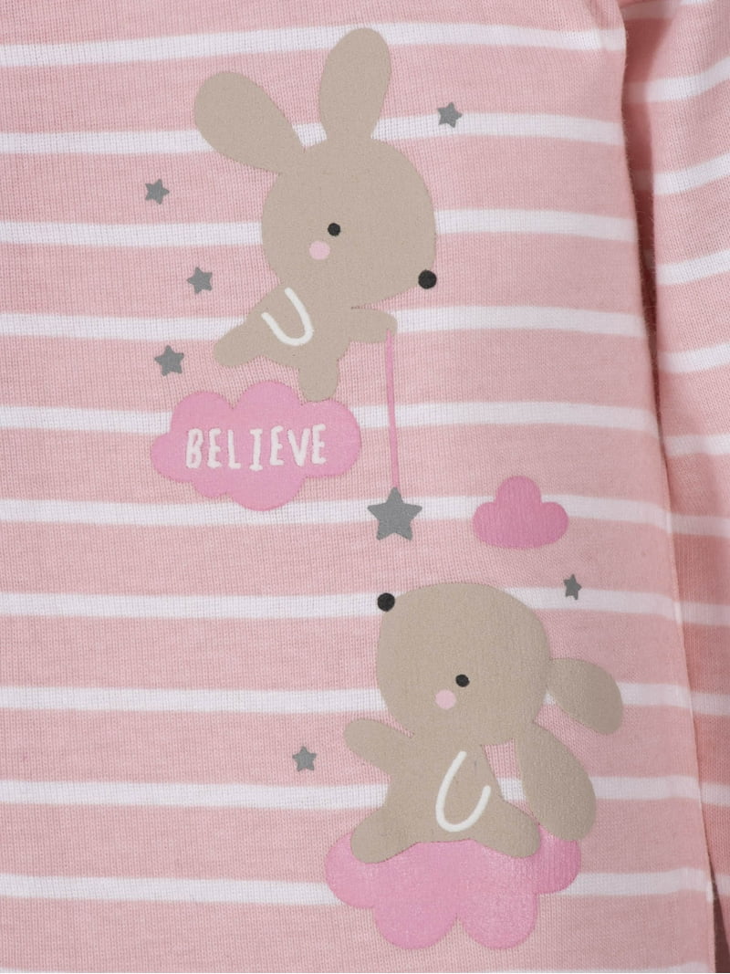 đồ ngủ Wonder Nation Unisex Baby Zip Front Sleep 'N Play Pajamas, 4-Pack