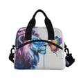thumbnail image 2 of Lunch Bag Portable Crossbody Meal Bag Cooler Bag Insulated Lunch Bag Food Bag Handheld & Crossbody Design Lion and Butterfly, 2 of 6