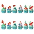 thumbnail image 2 of 13 PCS Ariel Birthday Party Supplies, Cake Decorations for Birthday Party Decorations Theme Birthday Party Supplies, 2 of 2
