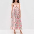 thumbnail image 3 of Women's Spring/Summer New Printed Spaghetti Strap Dress Vacation Loose Dress, 3 of 5