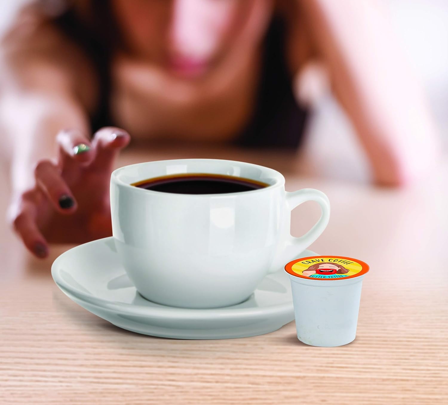Crave Beverages Flavored Coffee Pods, Compatible with Keurig K-Cup Brewers, Butter Toffee, 100 Count