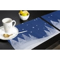 thumbnail image 6 of 2024 Placemat Blue Christmas Tree 4/6pcs Table Pad Mats for Dining Table Home Kitchen r Accessories Linen Coaster, 6 of 7