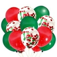 thumbnail image 2 of 60pcs Ballons de Noël de 12 Pouces Ballons de Confettis Rouges et Verts (Vert Rouge), 2 of 10