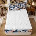 thumbnail image 4 of Manfei Vintage Floral Daisy Zipper Queen Comforter Set with Fitted Sheet and 2 Pillowcases,Rustic Botanical Zipper Bedding Set,Reversible, 4 of 7