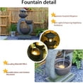 thumbnail image 2 of Water Fountain Tranquil Zen Pagoda Waterfalls Fountains Bowl with LED Lights for Patio Yard Porch Pool Decor, 2 of 4