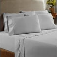 thumbnail image 6 of 1000 Thread Count Bed Sheet Set, Combed Cotton Blend Sateen Deep Pocket 6 Piece Bedding Set, Hotel Quality Sheet Set King Size, Silver, 6 of 7