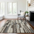 thumbnail image 6 of Addison Rugs Mayfield Washable Transitional Vertical Bars Earth Rectangle Rug, 3' x 5', 6 of 6