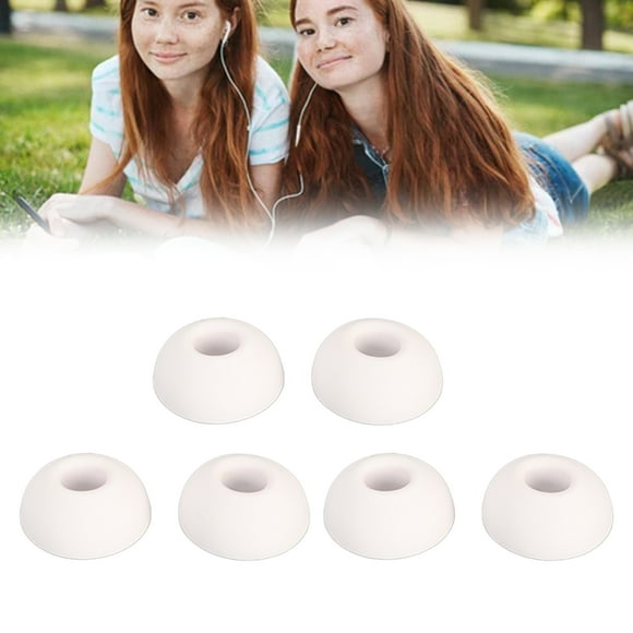 Embouts de Remplacement, Embouts en Mousse à Mémoire de Forme Réduction de Bruit Silicone Sûr Clair Ajustement Parfait Ergonomique pour Écouteurs une Paire de Tailles Petite, Moyenne et Grande, Trois Paires de Grandes