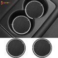 thumbnail image 2 of Spencer Universal Vehicle Bling Car Coaster Cup Holder Insert Coaster Silicone Anti-Slip Crystal Rhinestone Car Interior Coaster Accessories - Set of 2 "Black", 2 of 8