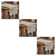 thumbnail image 4 of Wosthever Camino de de boda Vintage lujoso con borlas para colocar de comedor fácil cuidado elegante café claro 40*120cm Type1 NO1, 4 of 6