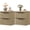 Natural Oak, variant on SICOTAS Modern Fluted 2 Drawer Nightstands Set of 2, Small Wooden Bedside Tables with Drawers & Black Handles, End Table for Bedroom, Living Room in Light Grey