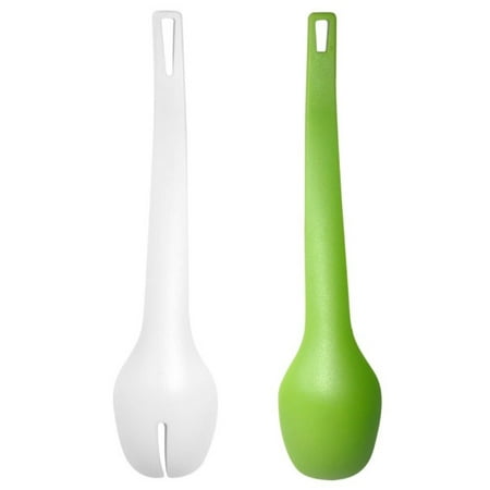 

Homemaker 2-in-1 Attachable Plastic Salad Server Tongs