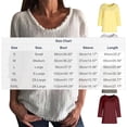 thumbnail image 4 of Zedker Long Sleeve Blouse for Women Crew Neck Loose Fit Summer Casual Tops/T-shirt With Fringes Top Yellow S, 4 of 6
