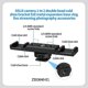 thumbnail image 2 of Dual Cold Shoe Mount Bracket 1/4 Arca for DSLR Camera LED Light Microphone Live Streaming Expansion, 2 of 5