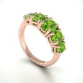 thumbnail image 4 of HeartsAndYou 4ct Natural Oval Green Peridot Ring Five Stone Stylish 14k SOLID Yellow Gold, 4 of 9