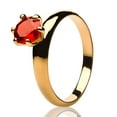 thumbnail image 2 of Ruby Solitaire Wedding Ring - Rose Gold Wedding Ring - Solitaire Ring - Ladies Ring - CZ Ring, 7.25, 2 of 3