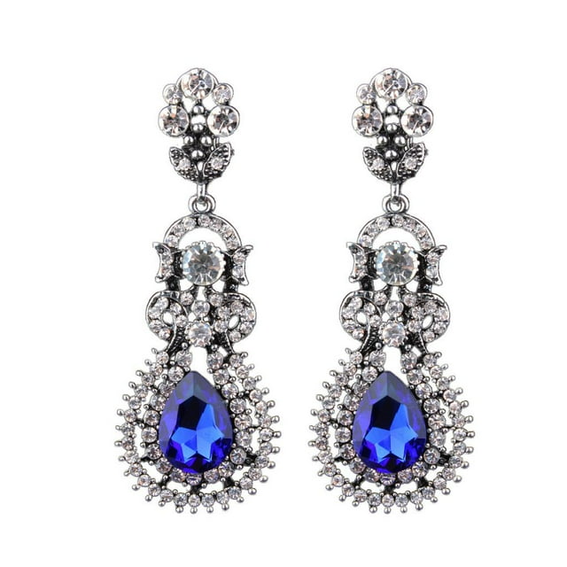 Joyería de Moda Damas Colgante Pendientes de Imitación Decoraciones de Color Azul Regalo para Mujeres