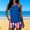 A05-Light Blue, variant on POTETI Tankini Swimsuits for Women 2026 Modest Ameriacan Flag Summer Beach Woman Bathing Suits