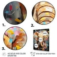thumbnail image 3 of Designart "Pop Art Elephant Dreams" Animals Framed Wall Art - Traditional Grey Elephant Hallway Framed Wall Art Decor, 3 of 6