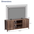 thumbnail image 4 of Ktaxon Modern TV Stand for 55/60/65 Inches TVs, 58" Television Media Console Wood Entertainment Center with 2 Fluted Doors & Adjustable Shelves for Living Room, Bedroom, Home, Walnut, 4 of 9