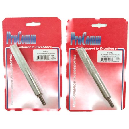 Lot of 2 Procomm SSR50 Stainless Steel 6 Inch CB Radio Antenna Mounting Bars For Volvo Trucks