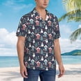 thumbnail image 5 of Balery Christmas Village Print Men's Hawaiian Shirts Short Sleeve Beach Shirt Relaxed Fit Vacation Button Down Shirts-Large, 5 of 9