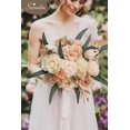 thumbnail image 3 of Ramo de novia Serwalin Boho Champagne con flores artificiales, 3 of 8