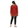 thumbnail image 3 of Maple Clothing Kurti Top Short Tunic Women's Printed Blouse India Clothing (Maroon, XL), 3 of 6