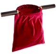 thumbnail image 2 of Velvet Church Tithe Offering Bag with Wooden Handles, Maroon, 11 1/4 Inch, 2 of 3