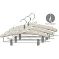 thumbnail image 2 of International Hanger Satin Padded Combo Hanger, Ivory Finish with Chrome Hardware, Box of 12, 2 of 3