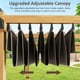 thumbnail image 4 of Pérgola retráctil exterior de 10x13 pies con toldo para sombra solar, kit resistente, estructura metálica con diseño de madera para jardín y terraza, 4 of 7