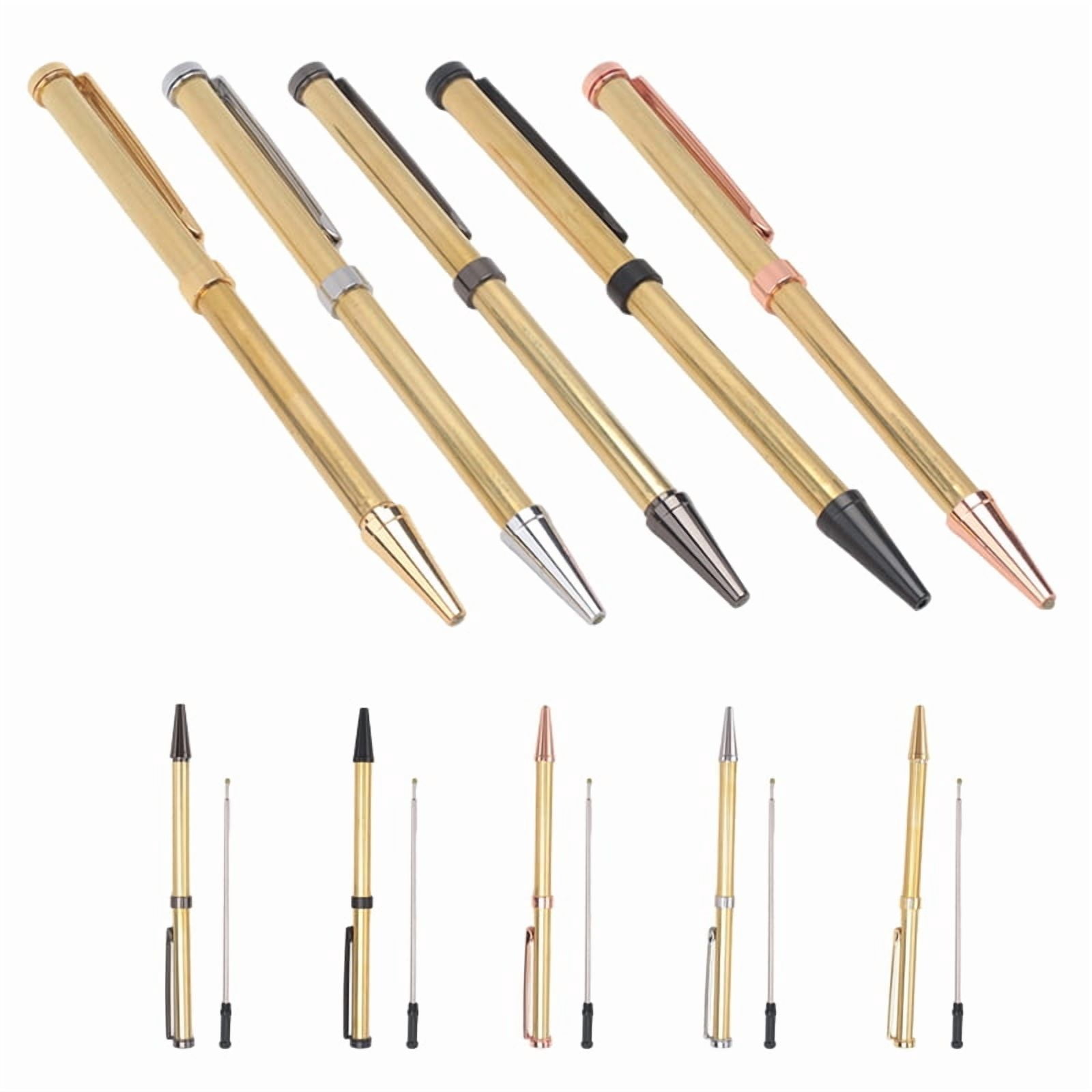 Katigan 10 Sets of Wood Turning Pen Kit Project Supplies 7mm Slim Pen Kit with Refills and Pen Blanks Wood for Lathe Turning