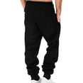thumbnail image 2 of Frontwalk Mens Athletic Sweatpants Solid Color Casual Joggers Drawstring Elastic Waist Sports Fitness Track Trousers with Pockets, 2 of 4