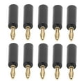 thumbnail image 2 of 10 conectores banana de 4 mm para audio, sin soldadura, de seis hojas, para equipos electrónicos industriales, color negro., 2 of 14