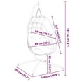 thumbnail image 4 of vidaXL Chaise Suspendue en Forme d'Œuf avec Support Acier Anthracite, 4 of 5