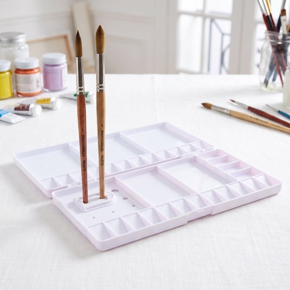 SOPOTUTU Portable White Watercolor Palette with Color Mixing Tray, PP Material, Ideal for Artists and Hobbyists, 1 Piece