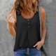 thumbnail image 3 of Moda mujer casual cuello redondo color sólido botón sin mangas tops camiseta blusa sin mangas Fridja qr4331, 3 of 6