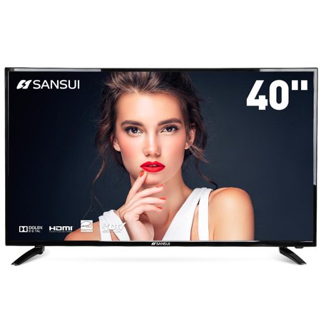 SANSUI 40” LED TV HD (1080p) Televisions with Flat Screen TV, Ultra Slim Flat Television 40 inch High Resolution Monitor HDTV with 3 HDMI, 1 USB Ports