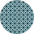 thumbnail image 1 of Ahgly Company Machine Washable Indoor Round Transitional Blue Lagoon Blue Area Rugs, 5' Round, 1 of 7