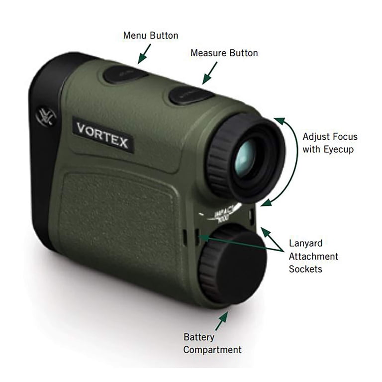 Vortex Optics LRF101 Impact 1000 Laser Rangefinder 6x Green