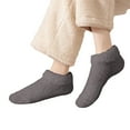 thumbnail image 2 of Outfmvch Socks for Women Thickened Floor Warm Slipper Socks for Women with Grippers Non Slip, Sherpa Lined Slipper Socks Fuzzy Socks for Women Non Slip Dark Gray One Size, 2 of 4