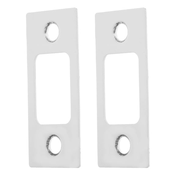 LOLIPPYY 2-Pack Black Round Door Strike Plates for Mortise Locks, and Easy to Install Hardware