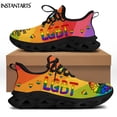 thumbnail image 1 of Zapatillas deportivas de malla de marca de lujo para mujer, diseño de girasoles con teñido anudado, orgullo LGBT, para correr, informales, 1 of 6
